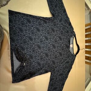 Chico’s Black Jacquard Top